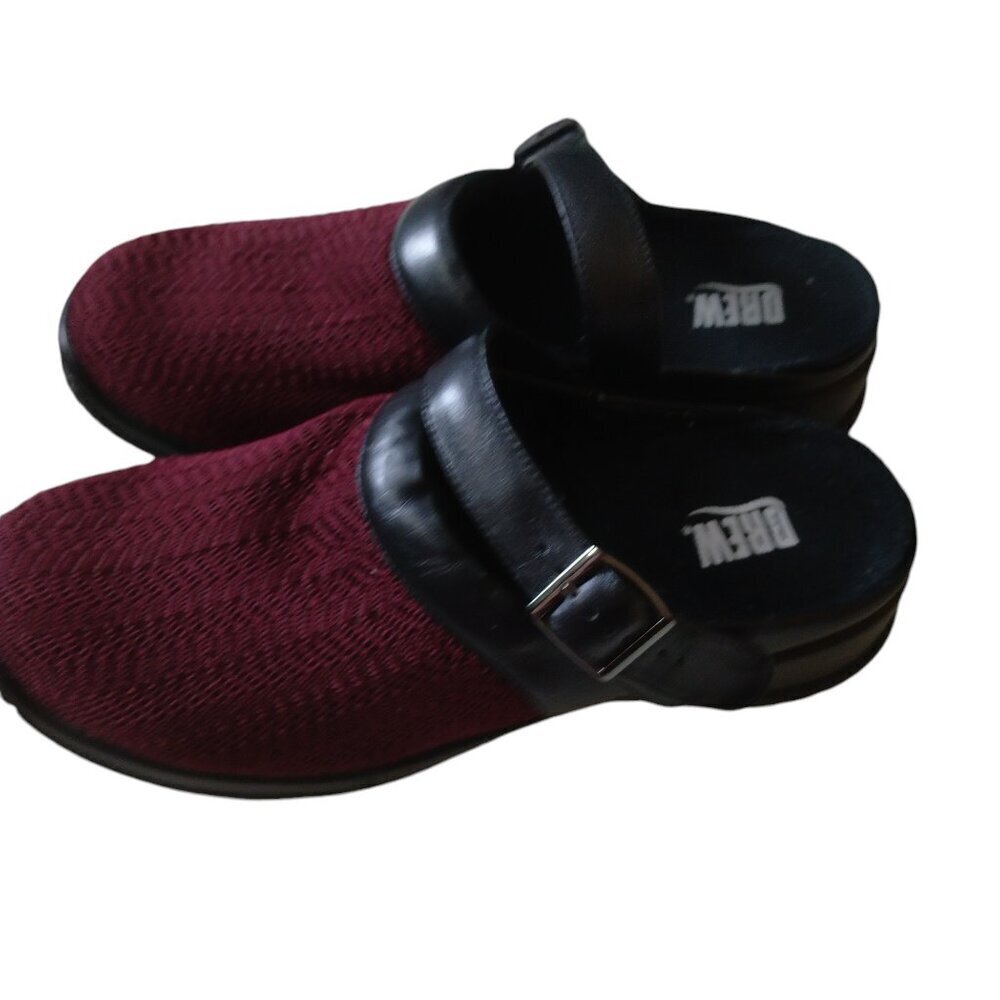 Drew Savannah Women's Size 8M Mule Clog Slingback Slip On Burgundy Casual - Picture 4 of 8